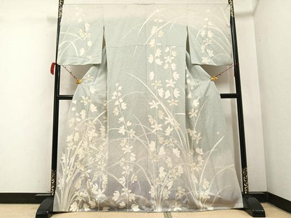 平和屋着物●訪問着 作家物 枝花文 正絹 逸品 AABB6299ph