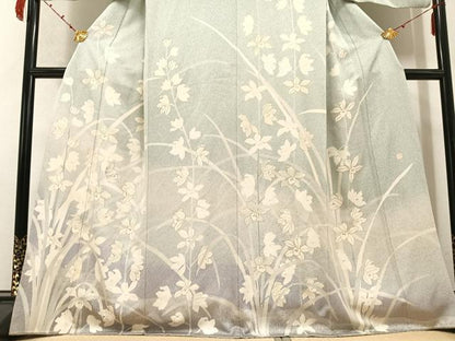 平和屋着物●訪問着 作家物 枝花文 正絹 逸品 AABB6299ph
