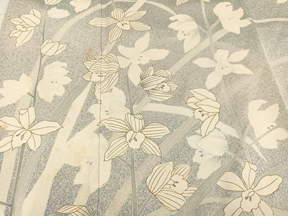 平和屋着物●訪問着 作家物 枝花文 正絹 逸品 AABB6299ph
