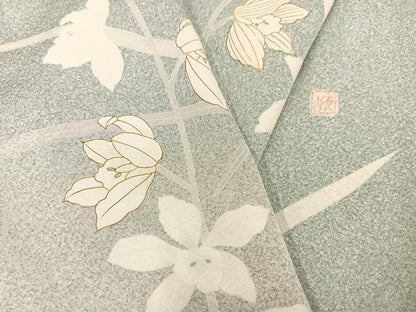平和屋着物●訪問着 作家物 枝花文 正絹 逸品 AABB6299ph