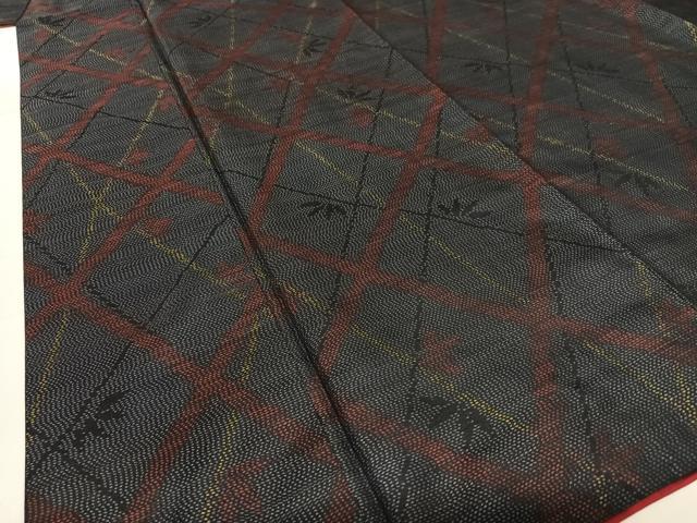 平和屋着物●本場大島紬　笹文　正絹　逸品　AABB6324zg