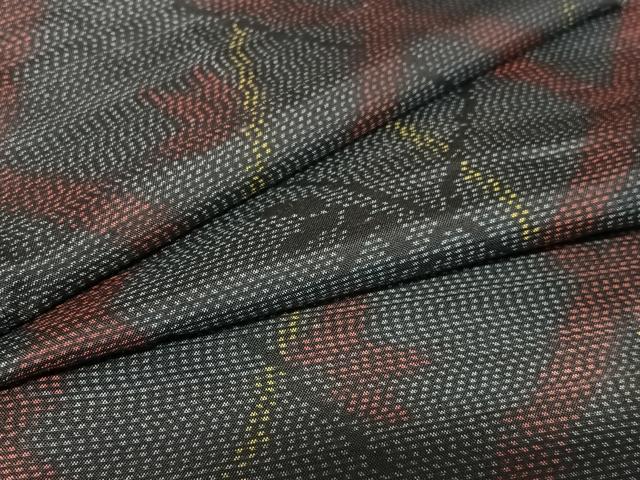 平和屋着物●本場大島紬　笹文　正絹　逸品　AABB6324zg
