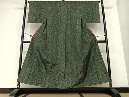 平和屋着物●本場大島紬　草花文　正絹　逸品　未使用　AABB6328zg