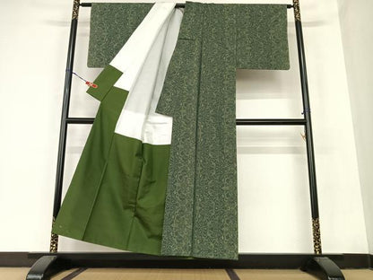 平和屋着物●本場大島紬　草花文　正絹　逸品　未使用　AABB6328zg