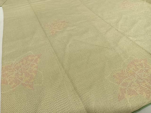 平和屋着物●本塩沢　舞花文　正絹　逸品　AABB6331zg