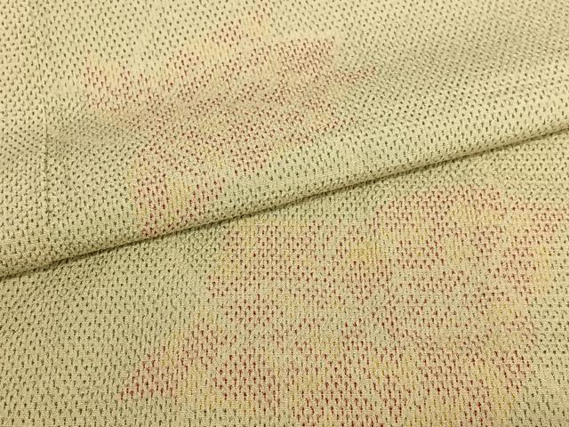 平和屋着物●本塩沢　舞花文　正絹　逸品　AABB6331zg