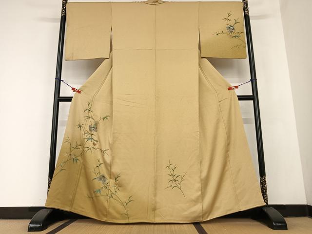 平和屋着物●訪問着　松竹梅破れ色紙文　暈し染め　金彩　正絹　逸品　AABB6337zg