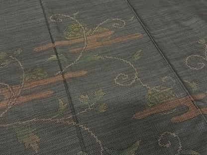平和屋着物●本場大島紬　訪問着　カタス7マルキ　エ霞花鞠文　正絹　逸品　AABB6339zg