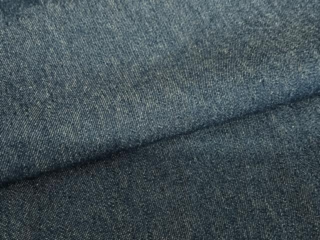 平和屋着物▽デニム着物 男性 小紋 単衣 デニム地 青藍色 綿 逸品 AABB6349zg