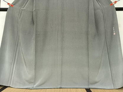 平和屋着物●伝統工芸士 関正三郎 江戸小紋 訪問着 万筋 漆黒色×灰青色 正絹 逸品 AABB6369zg