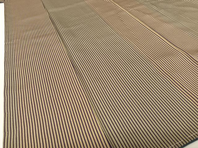 平和屋着物●上質な小紋　縞　正絹　逸品　未使用　AABB6370zg