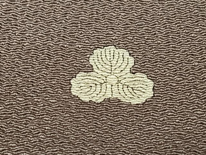 平和屋着物●上質な色無地　鳩羽鼠色　鬼しぼ縮緬　正絹　逸品　AABB6372zg