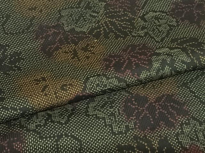 平和屋着物●本場大島紬 一元絣 蔦の葉文 正絹 逸品 AABB6379zg