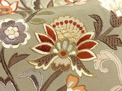 平和屋着物●総刺繍 黒留袖 中国三大刺繍 汕頭刺繍 スワトウ刺繍 更紗花文 金糸 正絹 逸品 AABB6401zg