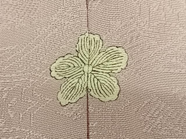 平和屋着物●上質な色無地 有栖川地紋 梅鼠色 正絹 逸品 AABB6434zg