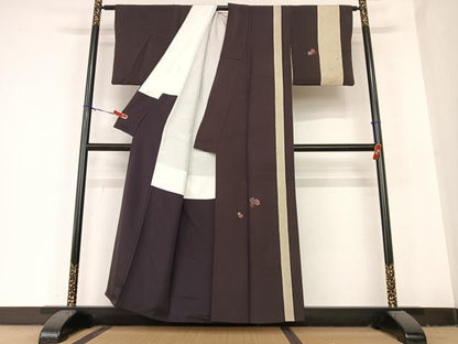 平和屋着物●訪問着 刺繍 破れ色紙花文 正絹 逸品 AABB6451zg