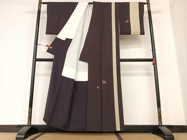 平和屋着物●訪問着 刺繍 破れ色紙花文 正絹 逸品 AABB6451zg