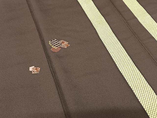 平和屋着物●訪問着 刺繍 破れ色紙花文 正絹 逸品 AABB6451zg