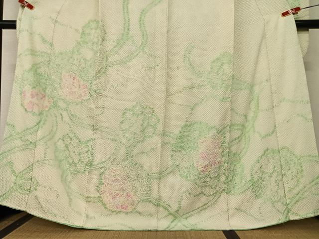 平和屋着物●豪華振袖　総絞り　舞花文　正絹　逸品　AABB6454zg