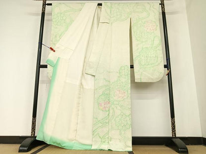 平和屋着物●豪華振袖　総絞り　舞花文　正絹　逸品　AABB6454zg