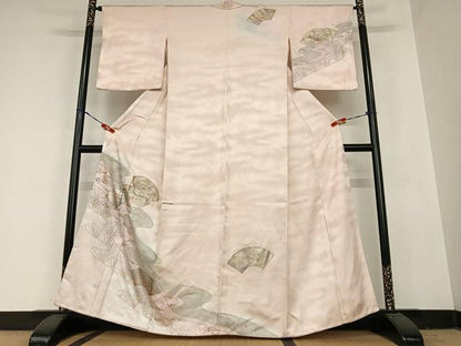 平和屋着物●訪問着 地紙重ね花文 暈し染め 金銀彩 正絹 逸品 AABB6458zg