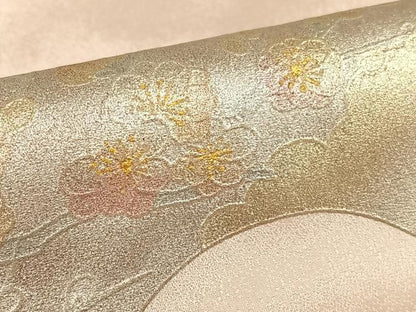 平和屋着物●訪問着 地紙重ね花文 暈し染め 金銀彩 正絹 逸品 AABB6458zg