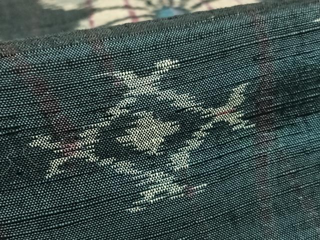 平和屋着物●上質な紬　絞り　草花文　正絹　逸品　AABB6463zg