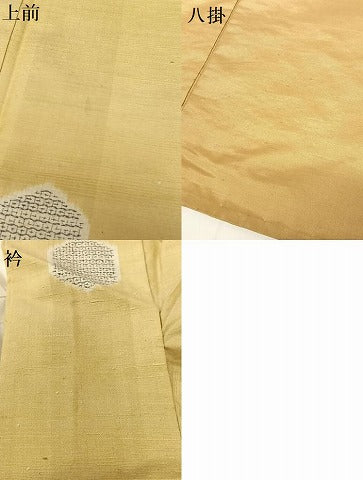 平和屋着物●上質な紬 80亀甲 亀甲文 正絹 逸品 AABB6465zg