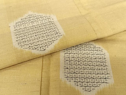 平和屋着物●上質な紬 80亀甲 亀甲文 正絹 逸品 AABB6465zg