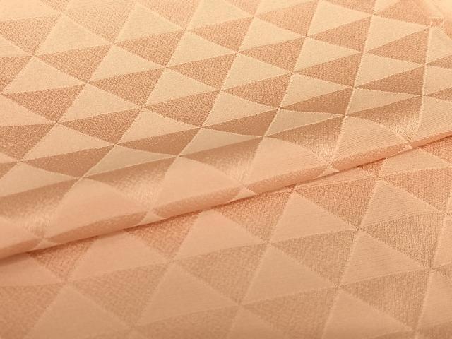 平和屋着物●上質な色無地　鱗地紋　薄紅色　正絹　逸品　AABB6471zg