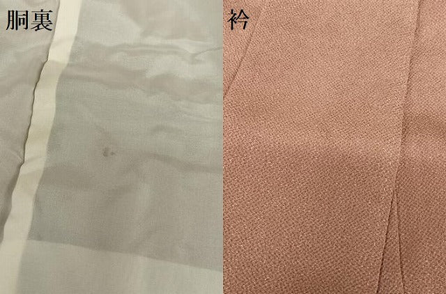 平和屋着物●上質な色無地　浅蘇芳色　鬼しぼ縮緬　正絹　逸品　AABB6474zg