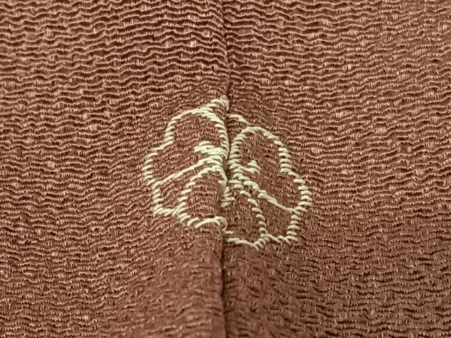 平和屋着物●上質な色無地　浅蘇芳色　鬼しぼ縮緬　正絹　逸品　AABB6474zg