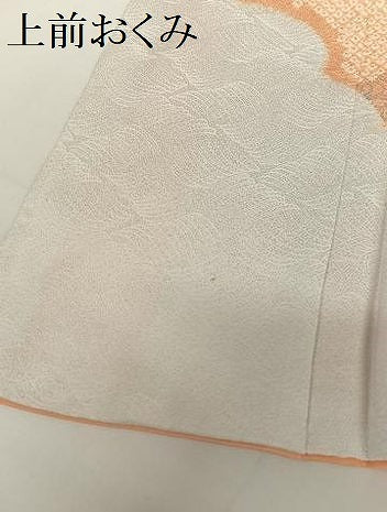 平和屋着物●訪問着　絞り　刺繍　草花籬文　銀彩　正絹　逸品　AABB6475zg