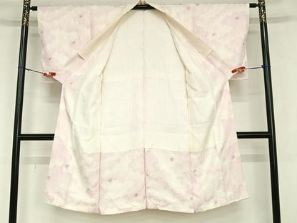 平和屋着物●長襦袢　無双仕立て　絞り　麻の葉文様　暈し染め　正絹　逸品　AABB6479zg
