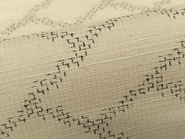 平和屋着物●上質な紬　訪問着　檜垣更紗花文　正絹　逸品　AABB6482zg