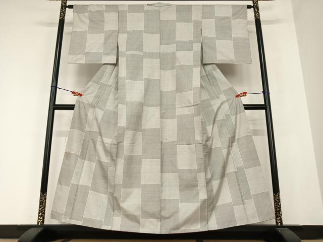 平和屋着物●本場大島紬 白大島 一元7マルキ 浜松文様 正絹 逸品 AABB6483zg