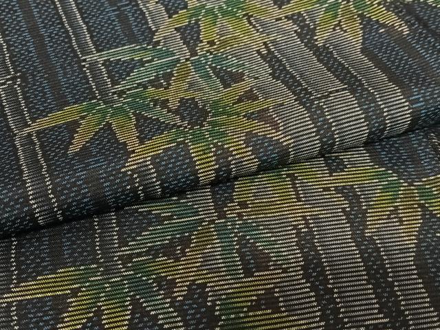 平和屋着物●本場大島紬　笹竹文　正絹　逸品　AABB6487zg