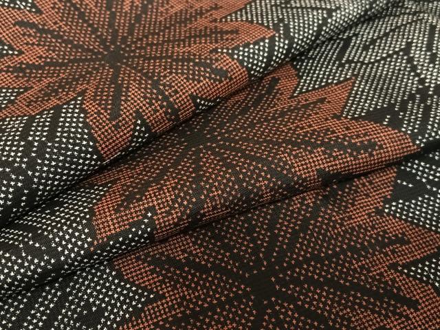 平和屋着物●本場大島紬　一元7マルキ　楓文　正絹　逸品　未使用　AABB6488zg