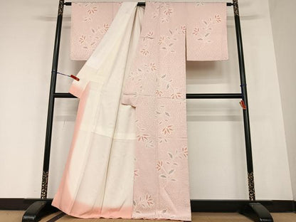 平和屋着物●上質な小紋　絞り　草木文　正絹　逸品　未使用　AABB6499zg