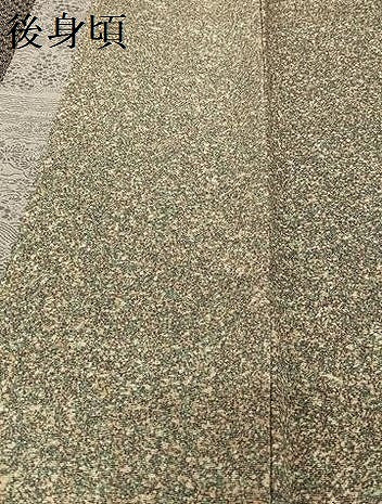 平和屋着物●東京染伝統工芸士 金田昇 訪問着 草花間道 正絹 逸品 AABB6510zg