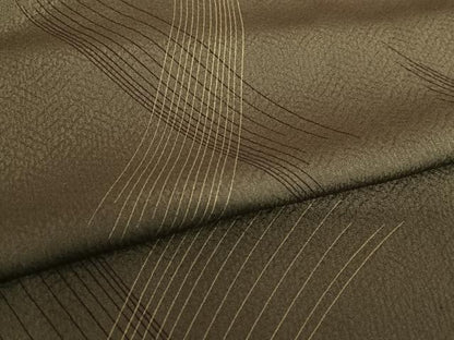 平和屋着物●上質な小紋　変わり縞　金彩　正絹　逸品　AABB6514zg