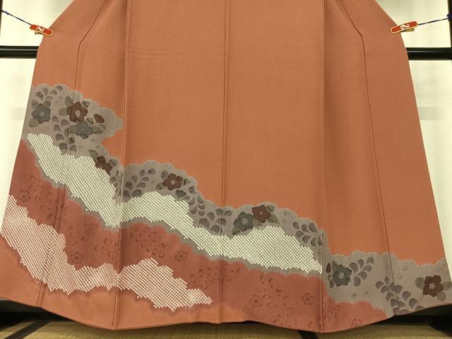 平和屋着物●訪問着 辻が花 手描き 絞り 道長文 正絹 逸品 AABB6515zg