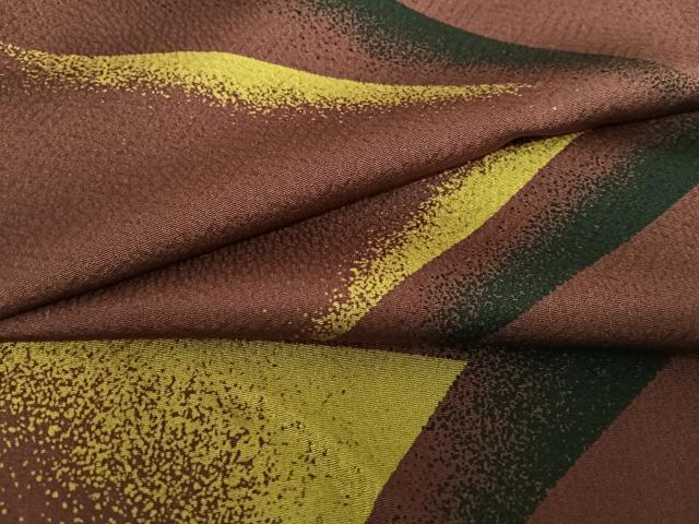 平和屋着物●上質な小紋　幾何学文様　正絹　逸品　AABB6516zg