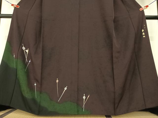 平和屋着物●金彩友禅　卓越技能者・名工・和田光正　夢蒔絵　訪問着　簪　暈し染め　金彩　正絹　逸品　AABB6517zg