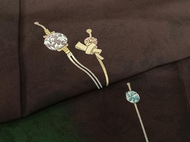 平和屋着物●金彩友禅　卓越技能者・名工・和田光正　夢蒔絵　訪問着　簪　暈し染め　金彩　正絹　逸品　AABB6517zg
