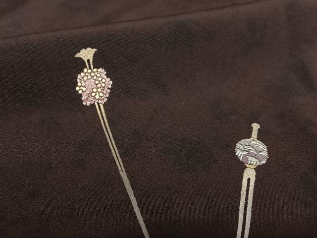 平和屋着物●金彩友禅　卓越技能者・名工・和田光正　夢蒔絵　訪問着　簪　暈し染め　金彩　正絹　逸品　AABB6517zg