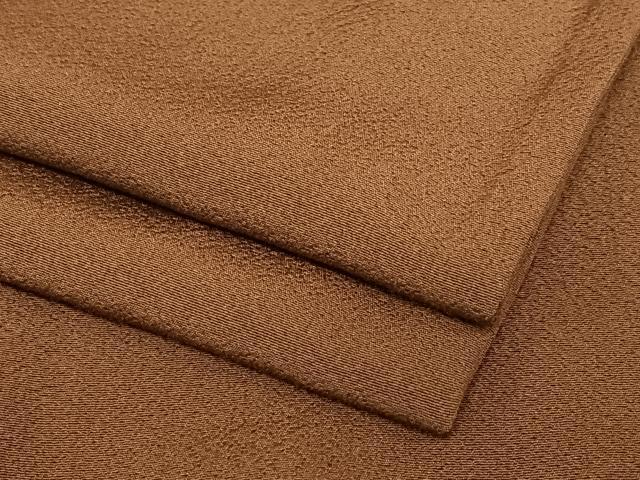平和屋着物●上質な色無地　黒茶色　正絹　逸品　AABB6531zg