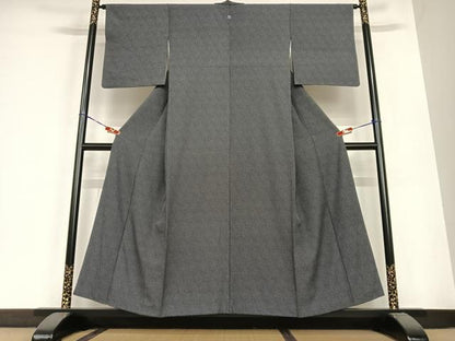平和屋着物●江戸小紋 大小あられ 正絹 逸品 AABB6533zg