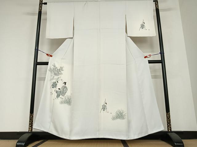 平和屋着物●訪問着 手描き 童子遊び 暈し染め 金彩 正絹 逸品 AABB6553zg