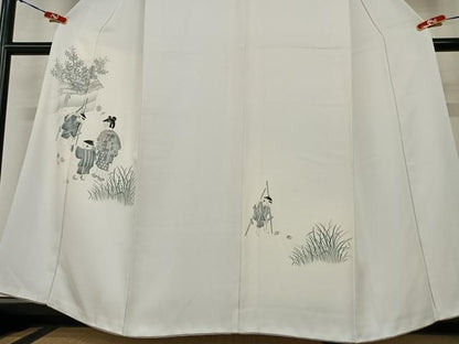 平和屋着物●訪問着 手描き 童子遊び 暈し染め 金彩 正絹 逸品 AABB6553zg